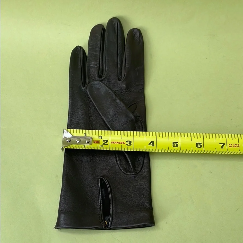 New Vintage Dark Brown Leather Gloves